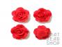 Red Polymer Clay Rose - 5 piece strand